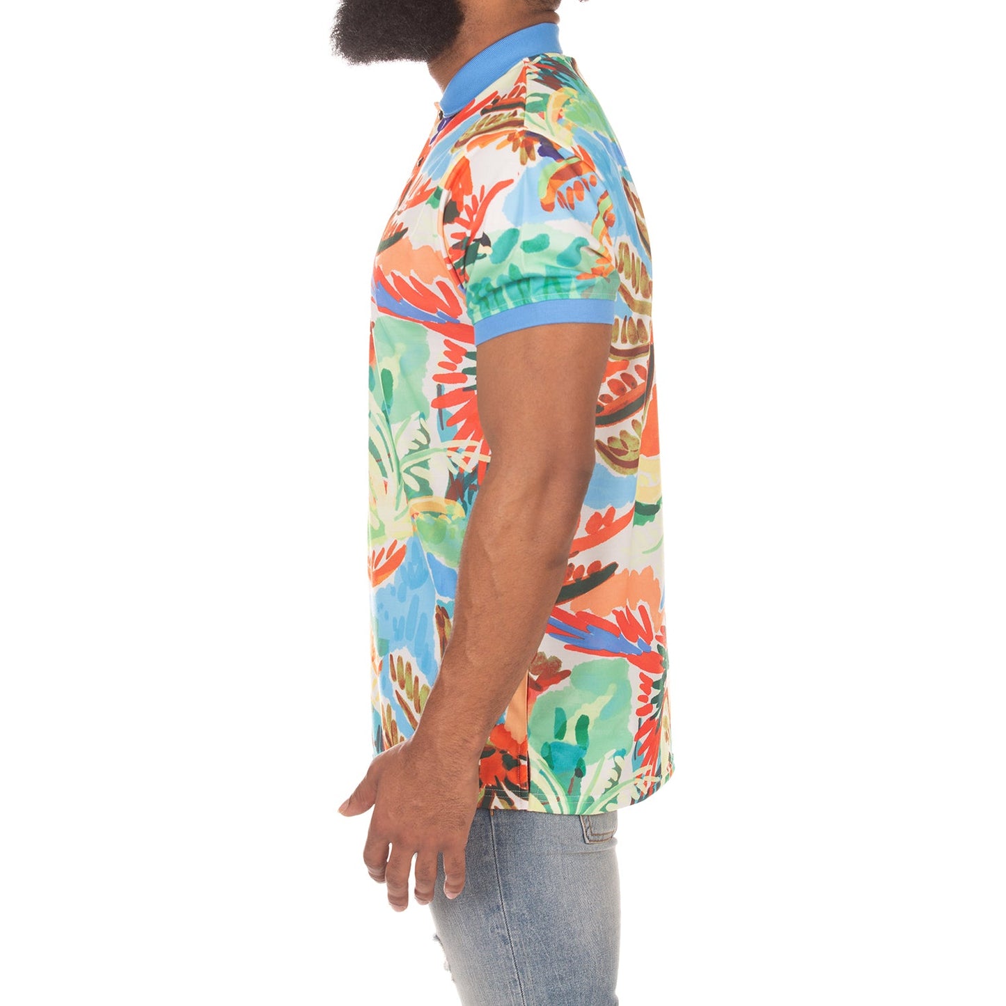 AKOO Men's Reef SS Polo (Azure Blue)