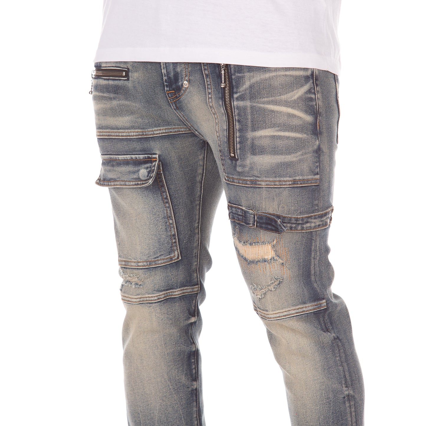 AKOO Men's Barksdale Jeans (Skulk Fit) (Rumple)
