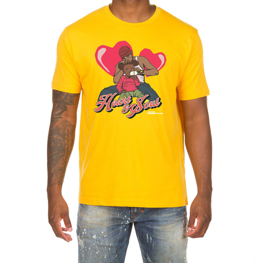 Akoo Mens Heart Soul SS Tee (Old Gold)
