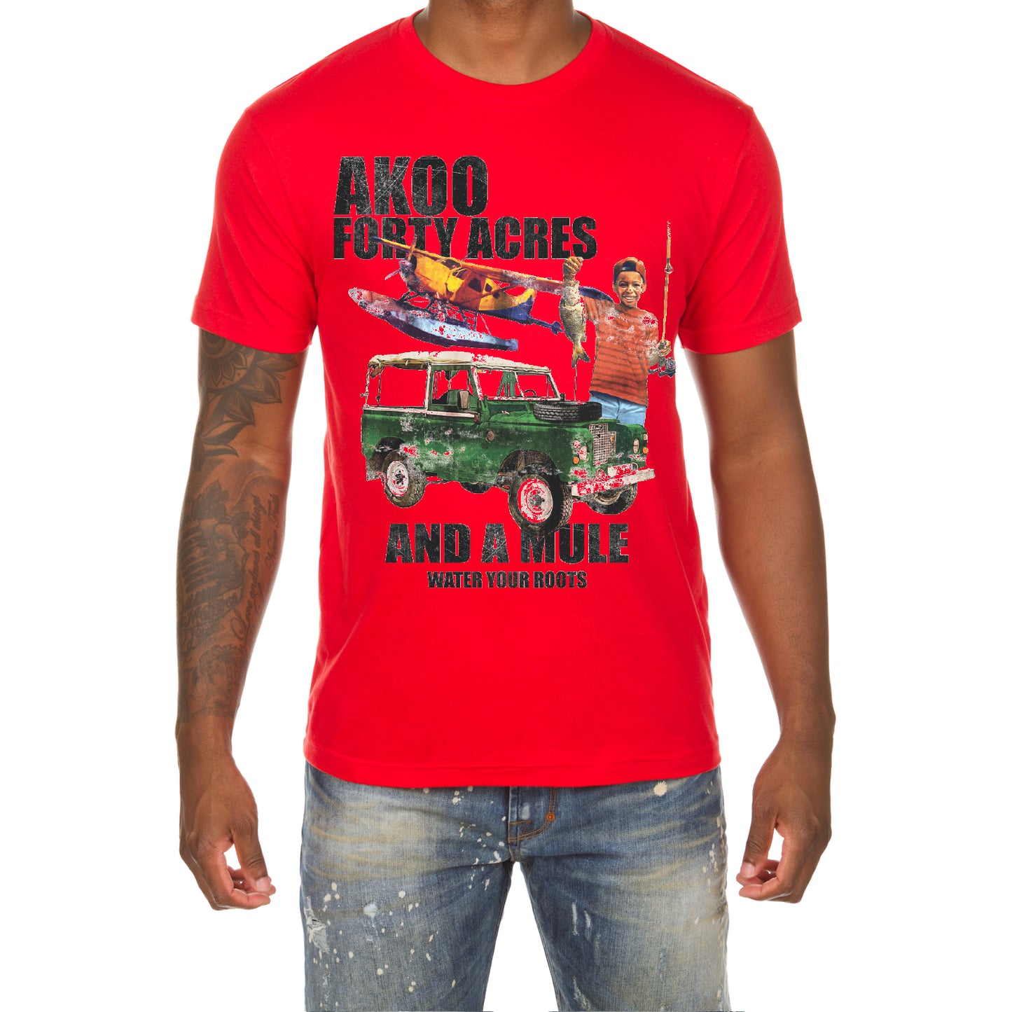 Akoo Mens Forty Acres SS Tee (Red)