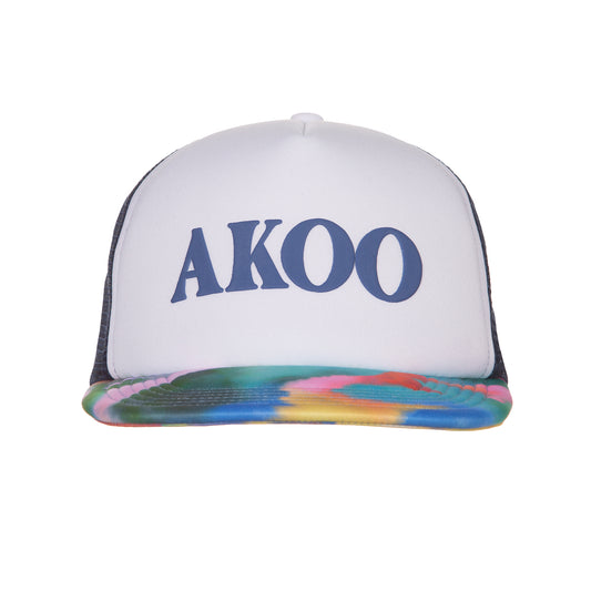 Akoo Mens Botanical Trucker Hat (True Blue)