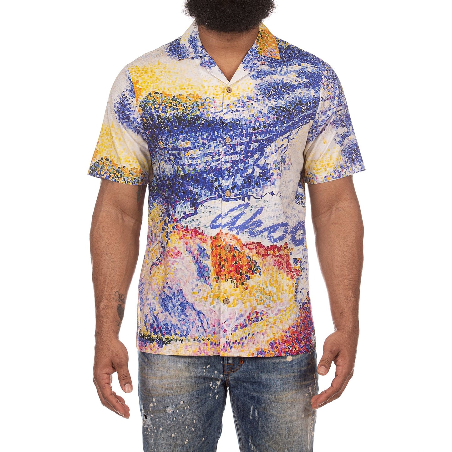 AKOO Men's Shirt - Meadow SS Woven (White)