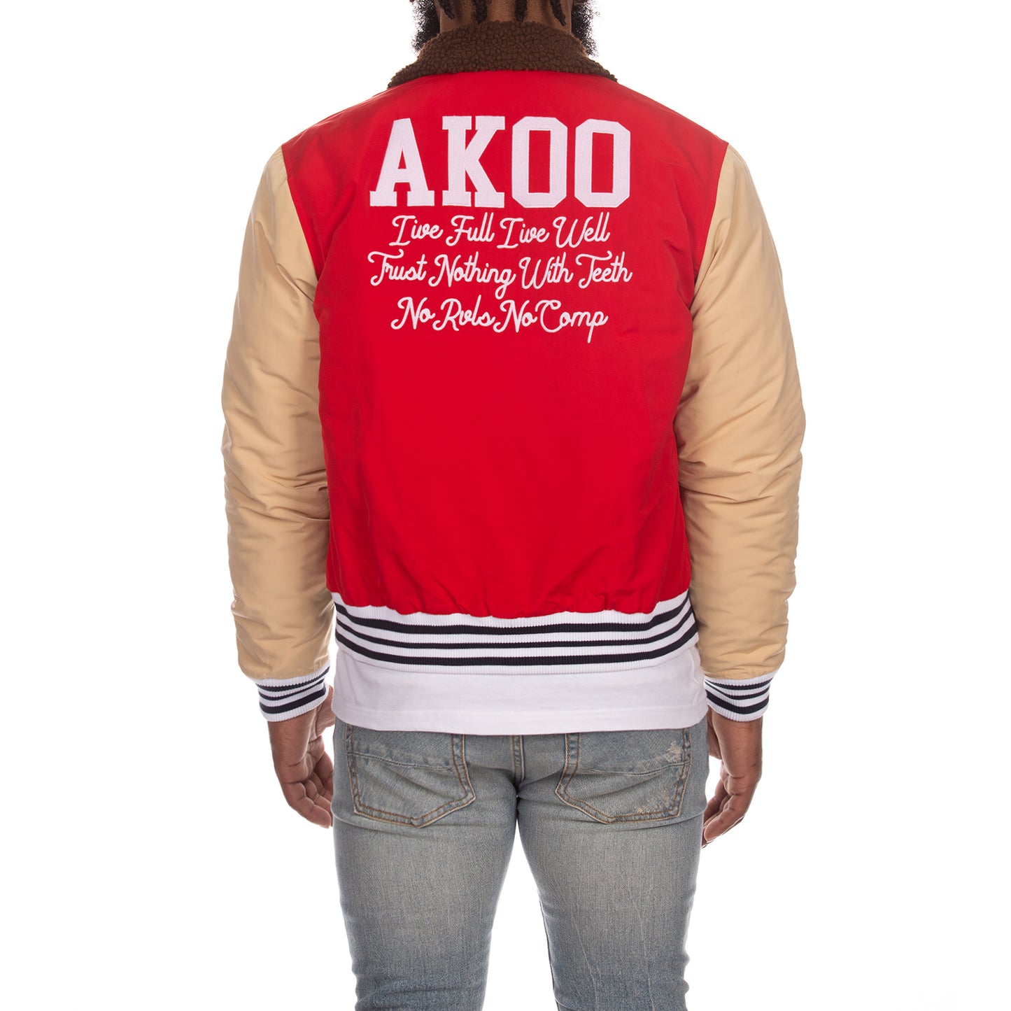 Akoo Mens Crew Love Jacket (Racing Red)
