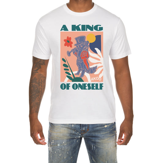 Akoo Mens A King of Oneself SS Tee (White)