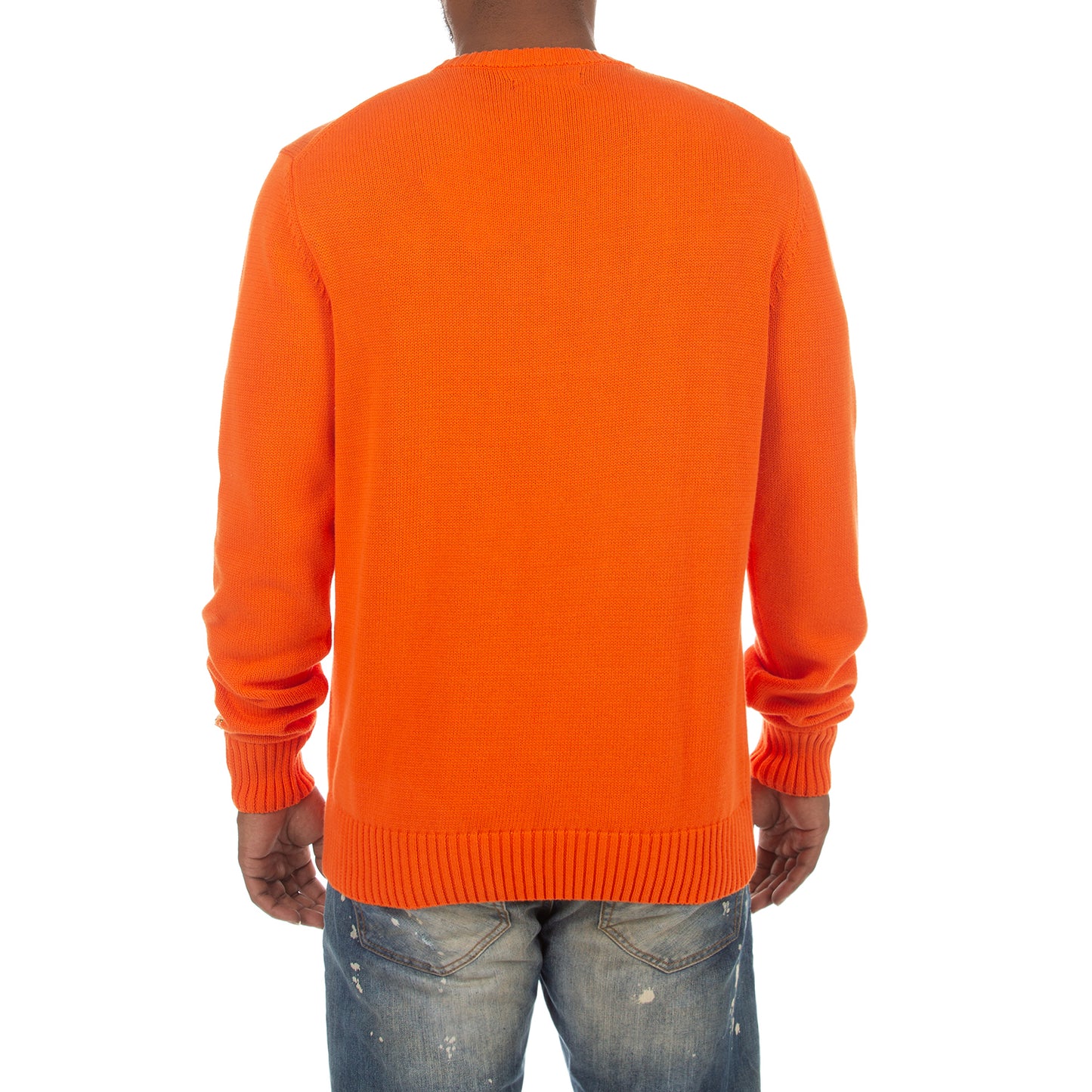 Akoo Mens Ornate Akoo Sweater (Red Orange)