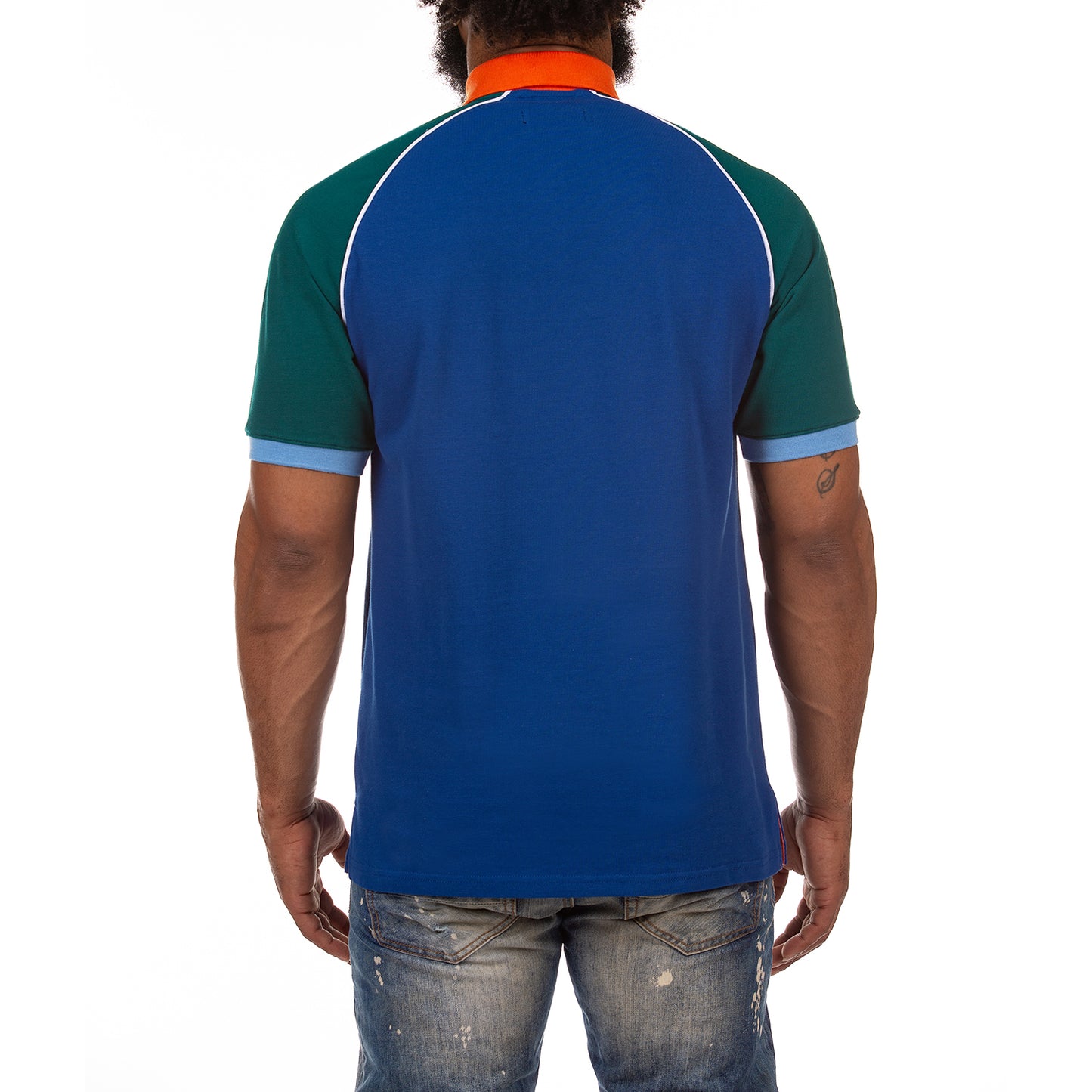 AKOO Men's Illusion SS Polo Shirt (True Blue)